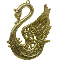 Ёлочное украшение "Лебедь" 8х10см золото Y9940-24