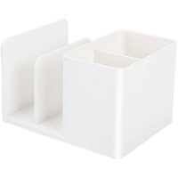 Подставка-органайзер "Nusign" 12х15,5х9,5см 4 отделения, пластик, белая ENS950WHITE