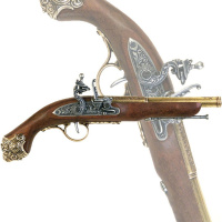 Пистоль "Ударный. 18 век" 18см металл, дерево DE-1077-L