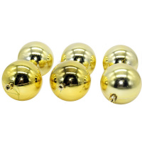 Набор шаров 80мм 6шт золото, глянцевый Y361-13