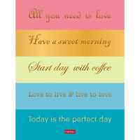 Тетрадь на кольцах А5 120л клетка "Be happy" твердая обложка, глянцевая ламинация 063282