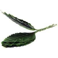 Листья декоративные 16х4см зеленые 10шт/уп. Y4890-17