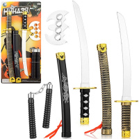 Набор оружия "Ниндзя" 4 предмета 50х25см пластик, в блистере 8406