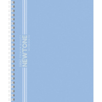Тетрадь А5 96л клетка "NEWtone Pastel Голубая дымка" 80гр/м2 на спирали ламинация Soft-touch 091826