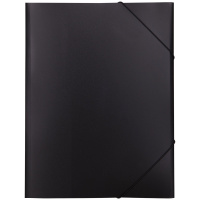 Папка архивная на резинке А4 40мм пластик черная BA40/07blck
