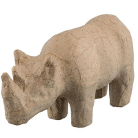 Заготовка д/декор. "Носорог" 15,3x5x7,7см папье-маше PAM-089