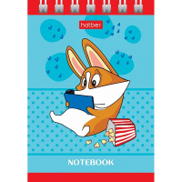 Блокнот А7 40л "Рыжий Коржик" без линовки, на спирали, тонированный блок, 5 дизайнов 076886