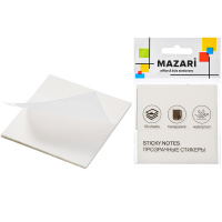 Клейкая бумага 76х76мм 50л белая, прозрачная, пластик, в блистере M-4794