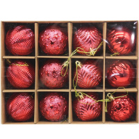 Набор шаров 60мм 12шт красный Y9968-24