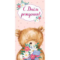 Конверт для денег "С Днем Рождения!" 167х83мм 0318.652