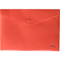 Папка-конверт на кнопке A4 пластик 0,18мм красная AKk4_00003/051427