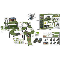 Парковка "Военный транспорт" пластик 50х35см 52 предмета 2084776/818C