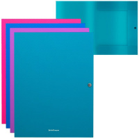 Папка на кнопке "Diagonal Vivid" А4 с 3 клапанами, с расширением 8мм, 4 цвета 50408