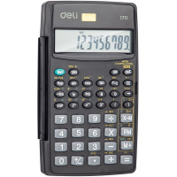 Калькулятор научный 8+2 разрядов 56 функций 125х77x16мм черный с крышкой E1711