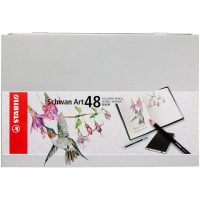 Карандаши 48 цветов "Schwan Art" круглые дерево, металл 1510/48