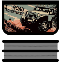 Пенал "Внедорожник" 19x12х5см, прямоугольный, двухстворчатый, с откидной планкой ПО-05