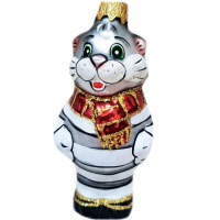 Ёлочное украшение "Улыбчивый кот" h-9см в подарочной упаковке ФУ-448