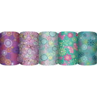 Бумага упаковочная 70см х 1м "Ledi" мелованная глянцевая 5 дизайнов ED16-LD1-R-710