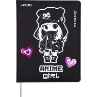 Дневник для 1-11 классов "Anime Girl" твердая обложка, искусственная кожа с поролоном 2020434