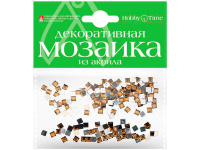 Мозаика декор. 4*4мм 200шт коричневый акрил 2-335/12