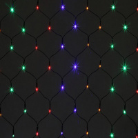 Эл/гирлянда Сетка 180 цветных диодов 1,8*1,5м, черный провод, 8 режимов Y5922-17/1