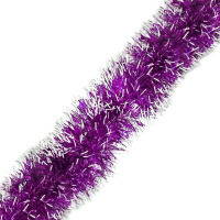 Мишура 6смх2м розовая с белыми кончиками Y9819-24