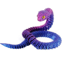 Фигурка 3D "Змея" 31см подвижная, пластик, 6 цветов 11253-24