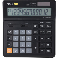 Калькулятор 12 разрядов 150х160,5х33мм черный EM01020