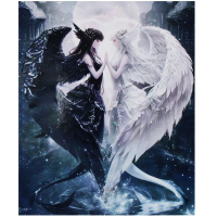 Алмазная мозаика 30х40см "Ангел и демон" полная выкладка 89577