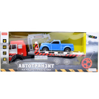 Машинка р/у "Автотранзит" движ. во всех направ. подсветка, звук, в/к 48*14*20 см. ZY365958