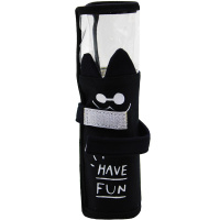 Пенал-скрутка 31х20,5см "Animals" на липучке, черный ассорти, текстиль/силикон BB2379