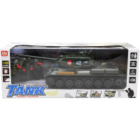 Танк р/у 26х13,5х12см с аккумулятором, пластик (свет, звук) LT337614