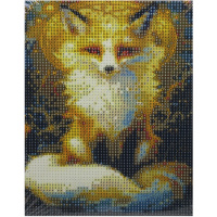 Алмазная мозаика 20х25см "Загадочный лис" полная выкладка ZH8120