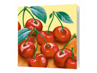 Салфетка 33х33мм 1шт Вишня трехслойная 1002228