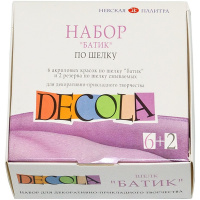 Набор красок по шелку 6*50мл резерв 2*18мл Декола 4441448
