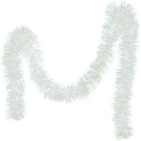 Мишура 9смх2м белая с блестками CT2339