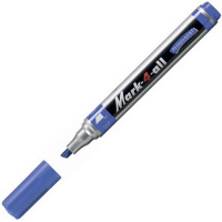 Маркер перманентный "Mark-4-All" синий, скошенный наконечник, толщина линии 1-4мм 653/41