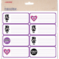 Наклейки для информации 4х9,6см "Anime Girl" 8шт 8004411 Наклейки для информации 4х9,6см "Anime Girl" 8шт 8004411