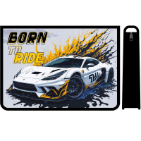 Папка д/труда А4 "Опасная гонка" 325х230х100мм на молнии сверху, пластик ПТР-22