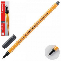 Ручка капиллярная "Stabilo point" 0,4мм темно-серая холодная 88/97