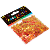 Пайетки цветы, радужные, оранжевый Y9530-19