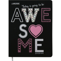 Дневник для 1-11 классов "Awesome" твердая обложка, искусственная кожа 2021198