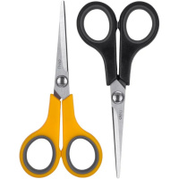 Ножницы 14cм "Deli" сталь, ручки Soft-touch, 2 цвета E6005