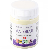 Краска акриловая 50мл ванильная матовая Декола 14328243