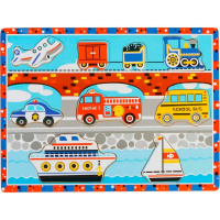 Пазл "Транспорт" 9 элементов 30х22см дерево 11406-24/5