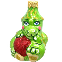 Ёлочное украшение "Дракоша влюбленный 2" h-7см в подарочной упаковке ФУ-399/2