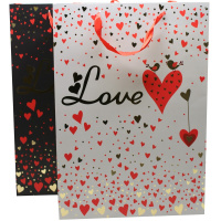 Пакет подарочный "Сердца" 44х31х12см 3 цвета 11515-24