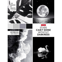 Тетрадь на кольцах А5 160л клетка "Лунный свет" 7БЦ матовая ламинация 160ТК5В1_29680/081589