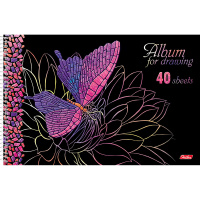 Альбом для рисования А4 40л "Мозаика" на спирали 3D фольга 3D лак матовое ламинирование 052767