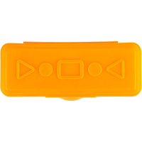 Пенал "Цветик" 20,5х7,5х4см прямоугольный, одностворчатый, оранжевый, пластик 171315